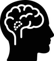 Brain idea symbol icon vector image. Illustration of the creative intelligence think design image