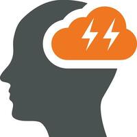 Brain idea symbol icon vector image. Illustration of the creative intelligence think design image
