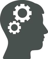 Brain idea symbol icon vector image. Illustration of the creative intelligence think design image