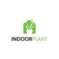 Modern logo for indoor plants. vector