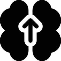 Brain idea symbol icon vector image. Illustration of the creative intelligence think design image