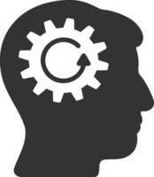 Brain idea symbol icon vector image. Illustration of the creative intelligence think design image