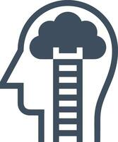 Brain idea symbol icon vector image. Illustration of the creative intelligence think design image