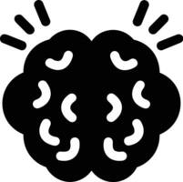 Brain idea symbol icon vector image. Illustration of the creative intelligence think design image