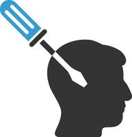 Brain idea symbol icon vector image. Illustration of the creative intelligence think design image