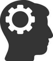 Brain idea symbol icon vector image. Illustration of the creative intelligence think design image