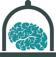 Brain idea symbol icon vector image. Illustration of the creative intelligence think design image