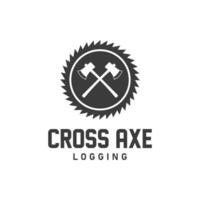 Logo for a logging and wood processing company. vector