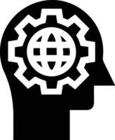 Brain idea symbol icon vector image. Illustration of the creative intelligence think design image