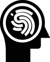 Brain idea symbol icon vector image. Illustration of the creative intelligence think design image