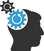 Brain idea symbol icon vector image. Illustration of the creative intelligence think design image