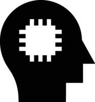 Brain idea symbol icon vector image. Illustration of the creative intelligence think design image