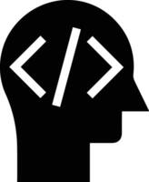 Brain idea symbol icon vector image. Illustration of the creative intelligence think design image