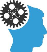 Brain idea symbol icon vector image. Illustration of the creative intelligence think design image