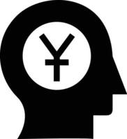 Brain idea symbol icon vector image. Illustration of the creative intelligence think design image