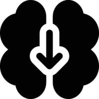 Brain idea symbol icon vector image. Illustration of the creative intelligence think design image