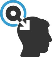 Brain idea symbol icon vector image. Illustration of the creative intelligence think design image