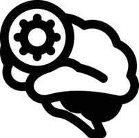 Brain idea symbol icon vector image. Illustration of the creative intelligence think design image