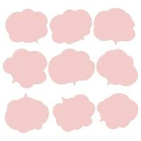 Set speech bubbles on white background. chat box or chat vector square and doodle message or communication icon Cloud speaking for comics and minimal message dialog