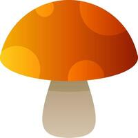 Autumn mushroom vector illustration. Fall season mushroom icon with gradient color. Fall season graphic resource for autumn icon, sign, symbol or decoration. Orange mushroom for icon autumn harvest