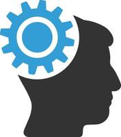 Brain idea symbol icon vector image. Illustration of the creative intelligence think design image