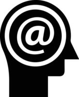 Brain idea symbol icon vector image. Illustration of the creative intelligence think design image