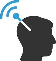 Brain idea symbol icon vector image. Illustration of the creative intelligence think design image