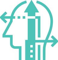 Brain idea symbol icon vector image. Illustration of the creative intelligence think design image