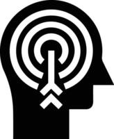 Brain idea symbol icon vector image. Illustration of the creative intelligence think design image