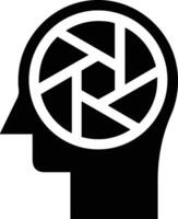 Brain idea symbol icon vector image. Illustration of the creative intelligence think design image