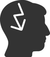 Brain idea symbol icon vector image. Illustration of the creative intelligence think design image