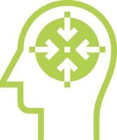 Brain idea symbol icon vector image. Illustration of the creative intelligence think design image