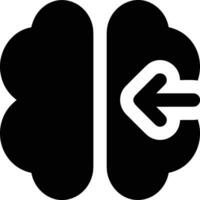 Brain idea symbol icon vector image. Illustration of the creative intelligence think design image