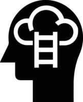 Brain idea symbol icon vector image. Illustration of the creative intelligence think design image