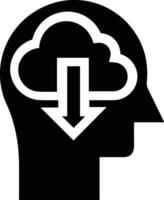 Brain idea symbol icon vector image. Illustration of the creative intelligence think design image
