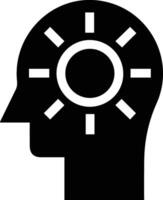 Brain idea symbol icon vector image. Illustration of the creative intelligence think design image