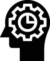 Brain idea symbol icon vector image. Illustration of the creative intelligence think design image