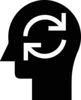 Brain idea symbol icon vector image. Illustration of the creative intelligence think design image