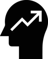 Brain idea symbol icon vector image. Illustration of the creative intelligence think design image