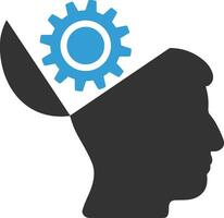 Brain idea symbol icon vector image. Illustration of the creative intelligence think design image