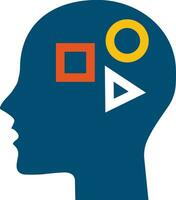 Brain idea symbol icon vector image. Illustration of the creative intelligence think design image