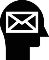 Brain idea symbol icon vector image. Illustration of the creative intelligence think design image