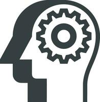 Brain idea symbol icon vector image. Illustration of the creative intelligence think design image