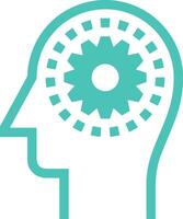 Brain idea symbol icon vector image. Illustration of the creative intelligence think design image