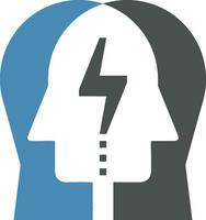 Brain idea symbol icon vector image. Illustration of the creative intelligence think design image