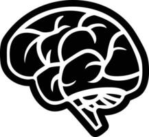 Brain idea symbol icon vector image. Illustration of the creative intelligence think design image