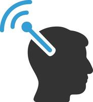 Brain idea symbol icon vector image. Illustration of the creative intelligence think design image