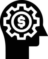 Brain idea symbol icon vector image. Illustration of the creative intelligence think design image