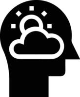 Brain idea symbol icon vector image. Illustration of the creative intelligence think design image