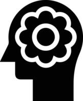 Brain idea symbol icon vector image. Illustration of the creative intelligence think design image